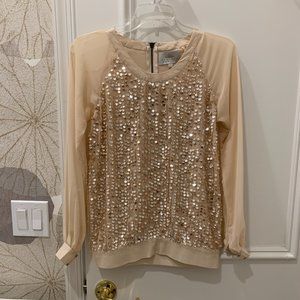Madison Marcus dressy sequined blouse/top - XS